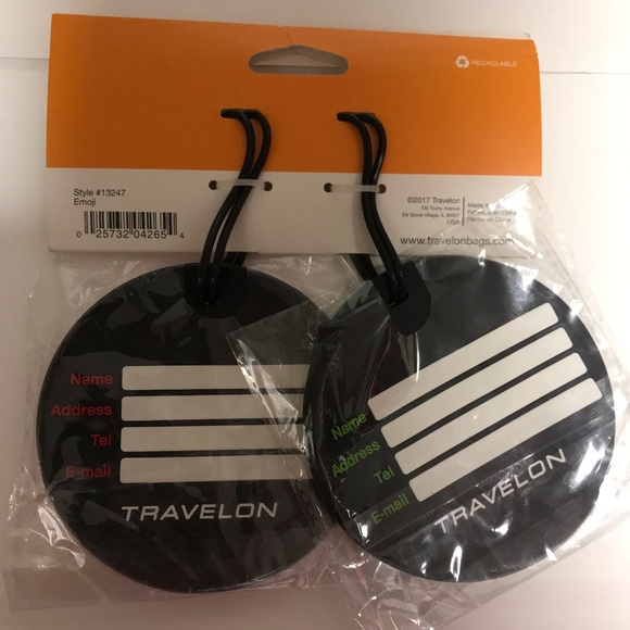 Travelon Large Over sized Emoji Luggage tags New - Picture 3 of 7